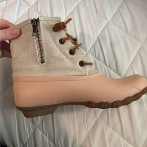 Sperry Beige and Tan Winter Boots